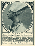 301021 Portret van Ichnaton, voorgesteld door A.H. Schmidt, hoofdpersoon in het lustrumspel en de maskeradeoptocht ter ...